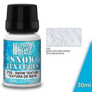 Snötexturer - SNÖ 30ml - pasta, texturimitationseffekt, hobbymodellering, kompatibel med diorama, landskapsterräng