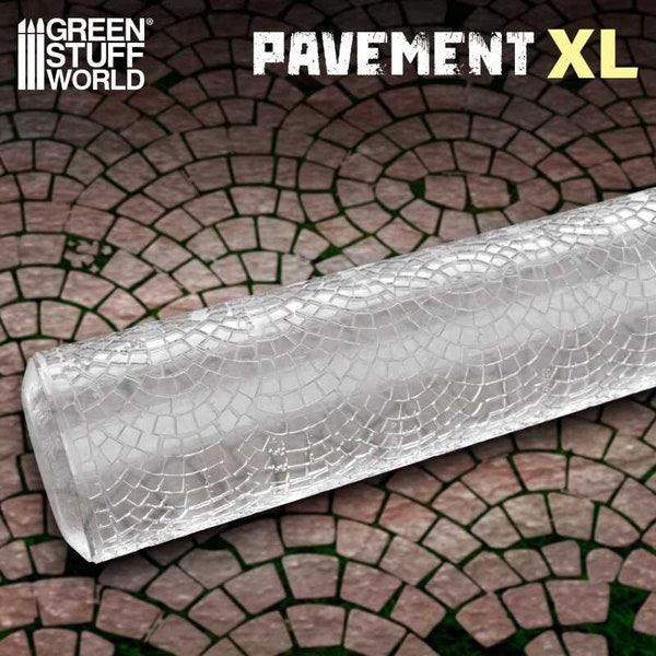 MEGA Rolling Pin - PAVEMENT Texture - Create your own bases - for warhammer, infinity, bases, etc ...