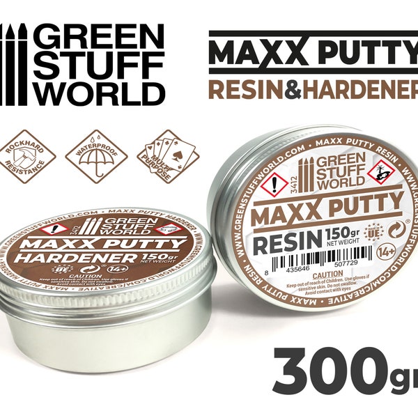 MAXX PUTTY 300gr - Modeller Epoxy Putty Clay for modelling sculpting craft and restoration