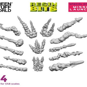 3D printed set - Missile Launcher Effect - Diorama Scenery battle war bits boyz orks miniature wargames wargames shooting effect