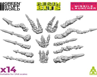 3D printed set - Missile Launcher Effect - Diorama Scenery battle war bits boyz orks miniature wargames wargames shooting effect