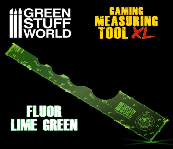 Mesureur Gaming Vert Fluor Lime 12 pouces Modelisme Figurines