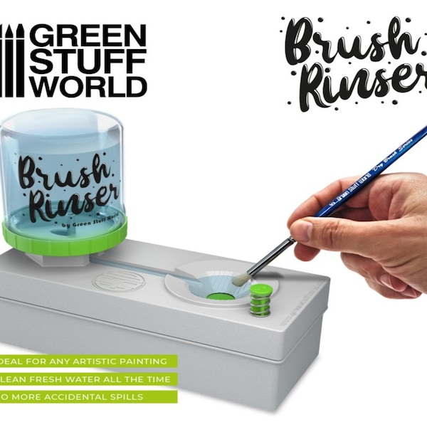 Brush Rinser ORIGINAL - Paint Brush Rinser - Makeup Brush Cleaner toilet - brush washer for paints watercolors tempera gouache miniatures