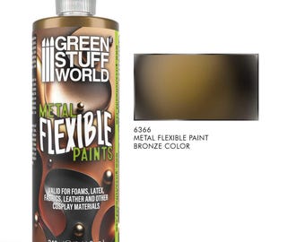 Flexible Metallic Bronze Paint - paints Wargames miniatures Airbrush Brush Cosplay plastics EVA Foam