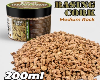 Basing Cork Grit - THICK - 200ml - compatible with Wh  AOS basing scenery cork wargames dioramas RPG