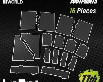Gabarit Ruine basiques 11e édition pour compatibles 11th edition terrain