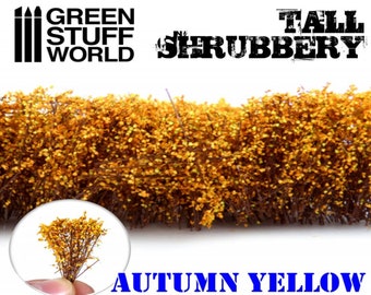 Tall Shrubbery - Autumn Yellow - basismateriaal compatibel met diorama-bases warhammer 40k