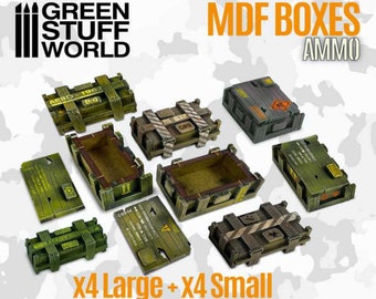 Rectangular wooden MDF boxes - mdf wood box Compatible with dioramas, wargames, infinity and warhammer 40K