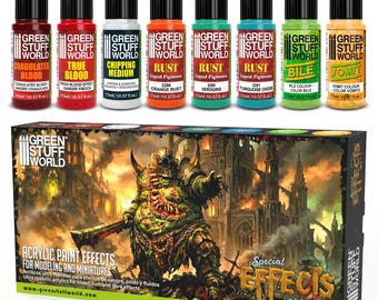 Paint Set - Special Effects Vol. 1 - Brush Airbrush Acrylic Paints paint effects for Wargaming Miniatures Painting Wargames