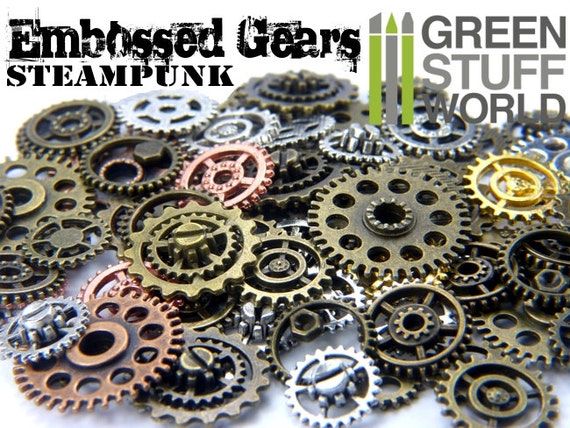 Steampunk Set 85 gr Size-S Cogs and Gears 15mm - Cyberpunk Jewellery