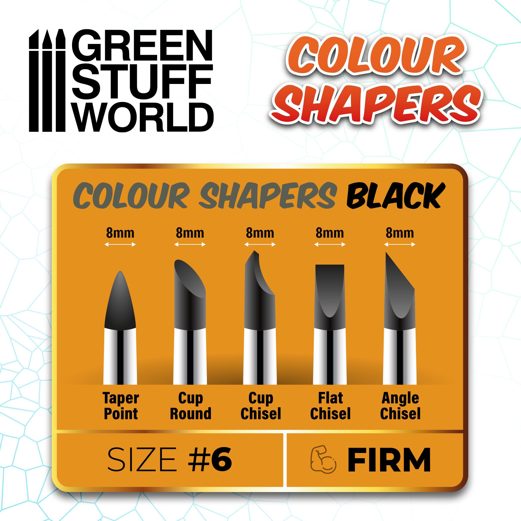 Colour Shaper Size 6 Black Clay shapers Set Silicon -  Portugal