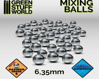 Mixing Stainless Balls 6,35mm - for Paint pots: Vallejo, Model Color, Citadel ...