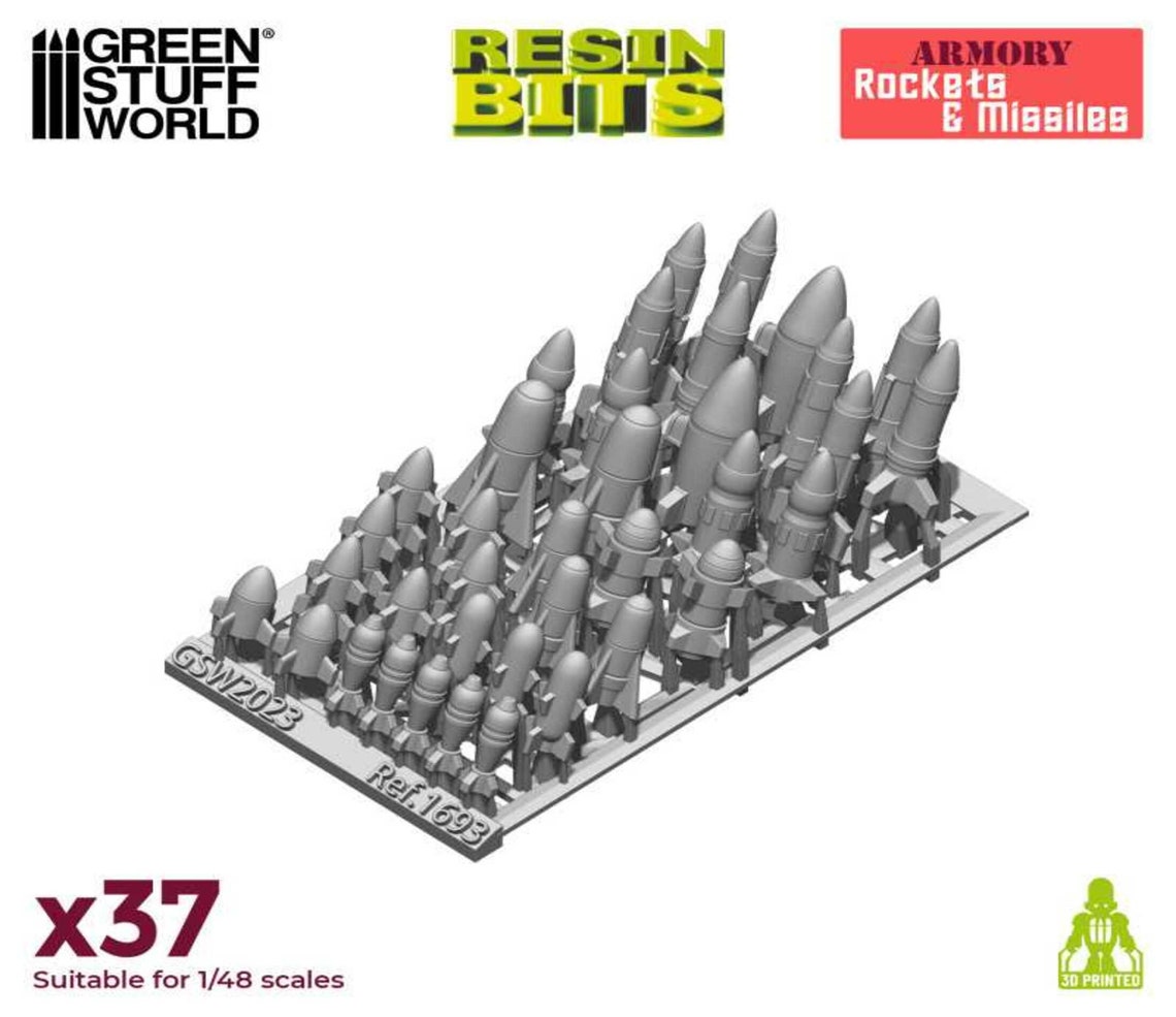 3D Printed Set: Rockets and Missiles - Infinity Wargames Miniature ...