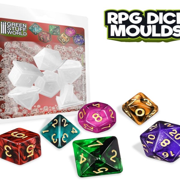 RPG Dice Moulds - polyhedral mold for dices Compatible with board games, warhammer AOS the Old World 40K