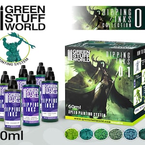 PAINT SET - Dipping collection 01 - Brush and Airbrush Acrylic Speedpainting Paints Contrast Colors for  Fast Miniature Painting Wargames