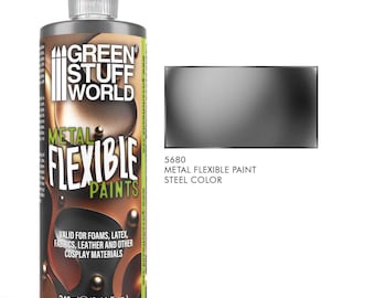 Flexible Metallic Steel Paint - paints Wargames miniatures Airbrush Brush Cosplay plastics EVA Foam