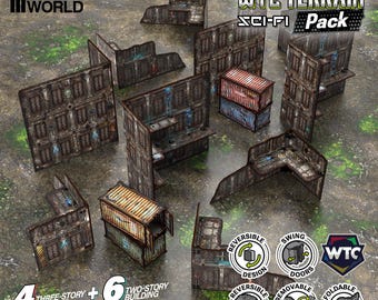 3D Printable WTC Foldable Terrain - Porks Multilevel Ruins
