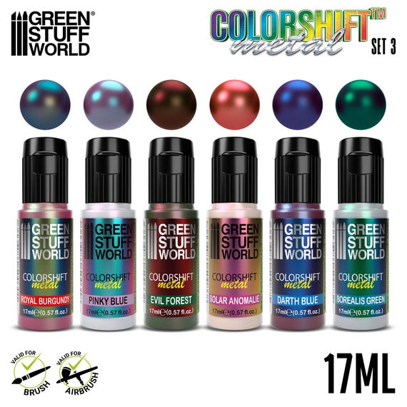 HOMY ARTY Colori Per Aerografo, 30 Colori Acrilici 3 Diluenti per