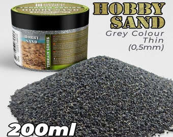 Thin Hobby Sand - Dark Grey 200ml - Modelling Scenery diorama bases