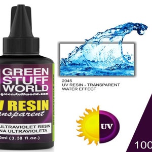 UV-hars 100 ml - watereffect - ultraviolet hars fakkel lantaarn gel zee meer oceaan rivierlandschap diorama's hobby wargames