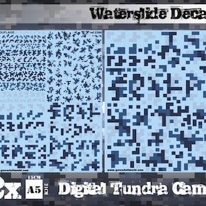 Decalcomanie ad acqua - Camuffamento tundra digitale - Aerografia Attrezzi Vernici wargames