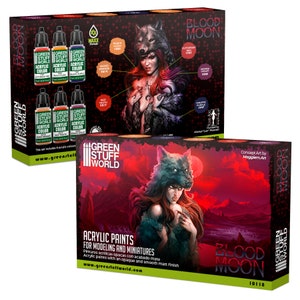 Paint Set - Red - Brush and Airbrush Acrylic Paints Model paints for dioramas and miniature bases painting Wargames