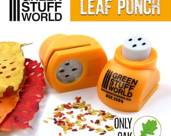 Miniature Leaf Punch ORANGE - Leave maker perfect leaves for your scenery, dioramas, foliage, landscapes, sceneries and miniatures