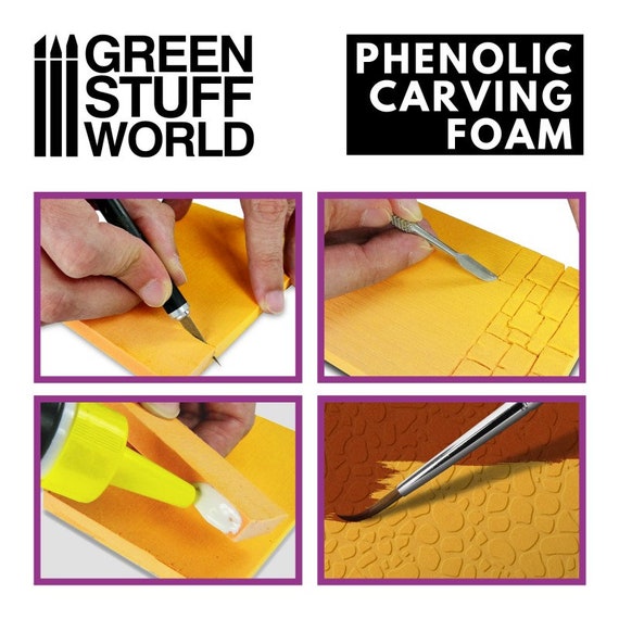 Phenolic Carving Foam 10mm A4 Size Compatible With Diorama