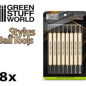 Professioneel metalen BALL STYLUS-gereedschap - 8 stuks - Beeldhouwen en polijsten