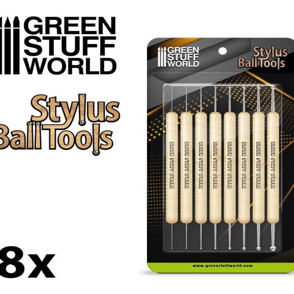 Professioneel metalen BALL STYLUS-gereedschap - 8 stuks - Beeldhouwen en polijsten