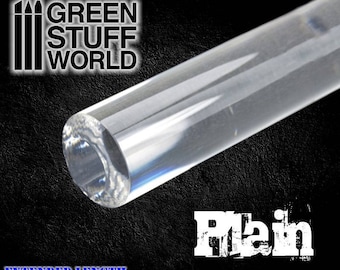 Strukturwalze GLATT 25mm - Rollstab - Acryl Roller für Fimo Sculpey Cernit Ton Modelliermasse