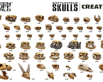 300x Battlefield Creature Skulls 1/48-1/35 Scenery Compatible with Miniature Bases Star Wars Legion