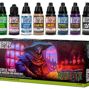 Färgset - Specialeffekter Vol. 2 - Brush Airbrush Akrylfärger kompatibla med Wargames Wargaming Miniatures Målning av blod