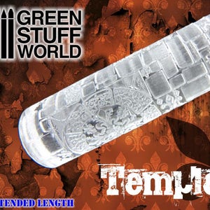 Rolling Pin - TEMPLE brick Texture - Create your own bases - Compatible with Wargames Wargaming