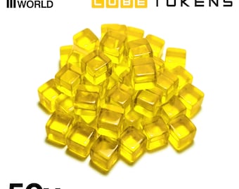 Cube Tokens 10mm - YELLOW - Markers, Resources, Materials - Tabletop & Card Board Games