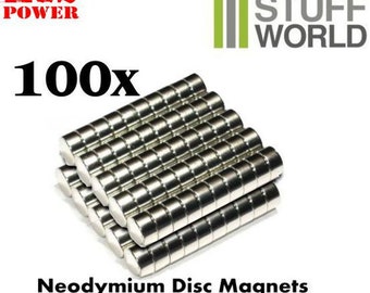 100X Neodymium Disc 3mm x 1mm Rare Earth Magnet Fridge Magnets Warhammer Crafts 