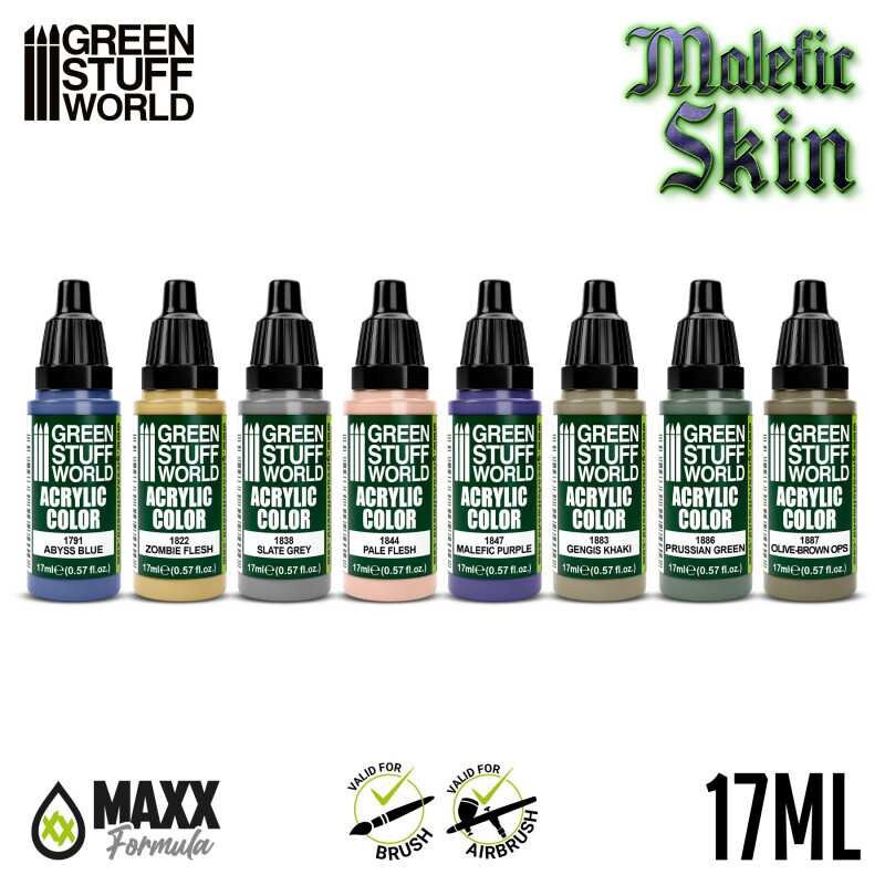 GSW Acrylic Flesh Paint Set – 17ml Bottles – Skin Tones For Airbrush & Brush