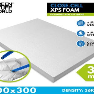 Extruded FOAM XPS 30mm - A4 size - scrapbooking poliestyrene model hobby craft mountains diorama material