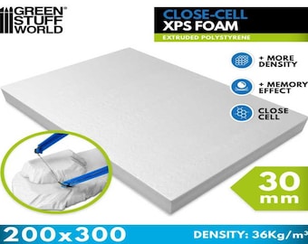 Extruded FOAM XPS 30mm - A4 size - scrapbooking poliestyrene model hobby craft mountains diorama material
