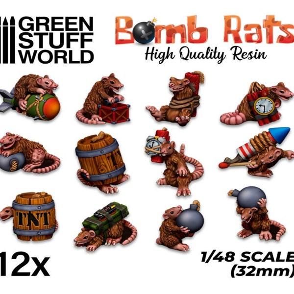 BOMB RATS Harz Set - 40K Modellbau Modelleisenbahnen Warhammer Maus Gasse skaven