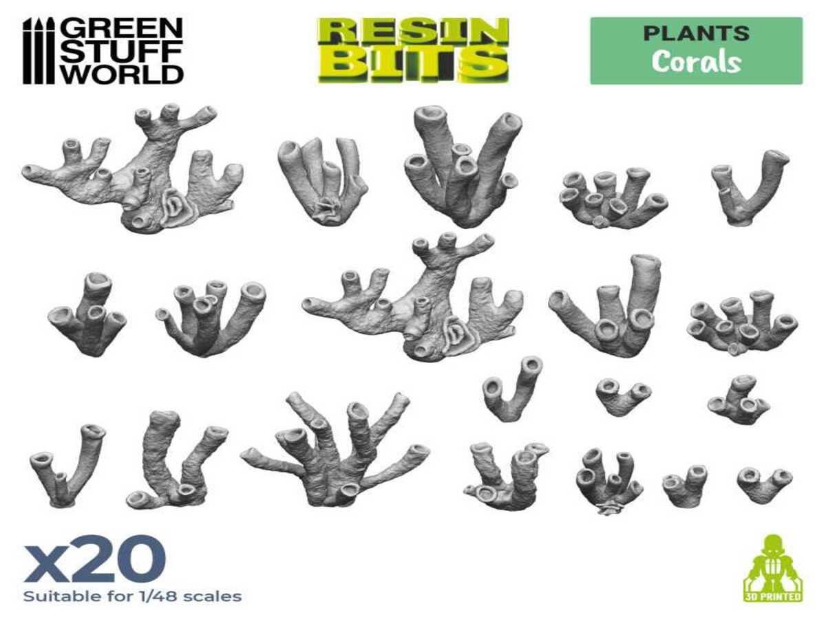 3D-Druckset - Korallen - kompatibel mit Dioramen RPG AOS Sigmar Figuren Wargames Wargaming