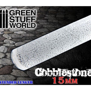 Rolling Pin - COBBLESTONE 15mm - Scale HO textured train modelling diorama