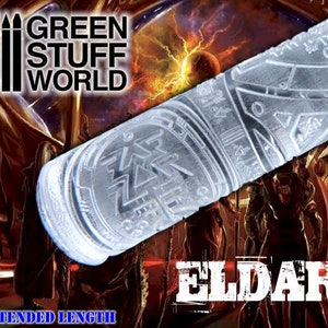 Rolling Pin - ELDAR Texture - Create your miniature bases Compatible with Wargames Wargaming, Dioramas, Wargames