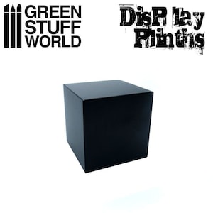 DISPLAY BLOCK 5x5 cm BLACK - base figures miniatures scenery exhibition mdf wood