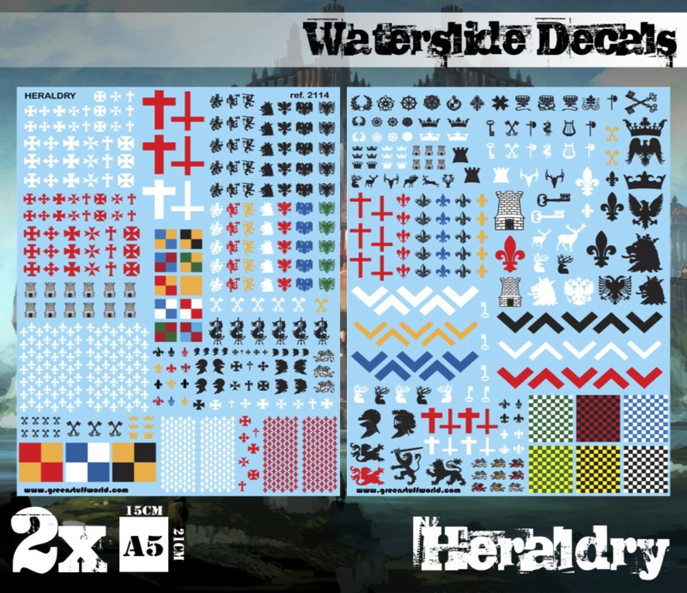 Waterslide Decals Heraldry Paint Hobby Miniatures Etsy UK