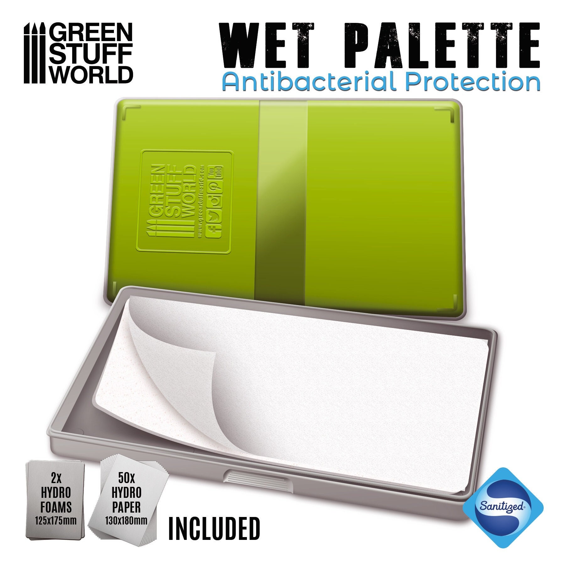 Wet Palette sanitized Watercolor Palette for Miniature Painting