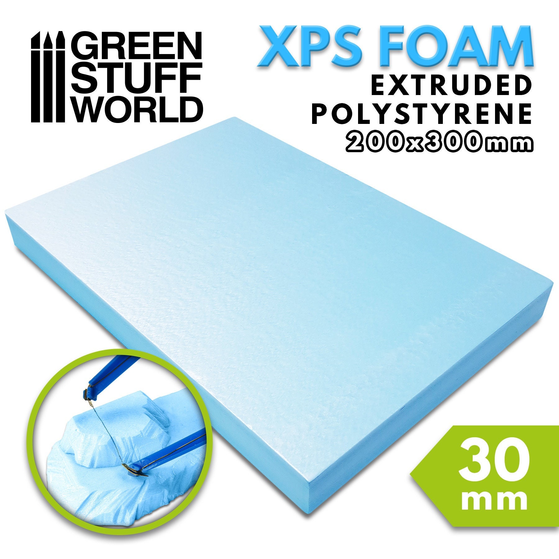 Polystyrol Spiegel selbstklebend, Quadrate 10 mm, eisblau