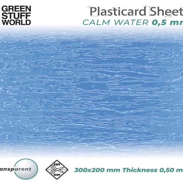 River Water Sheet - textured plastic sheet - streem effect - calm water