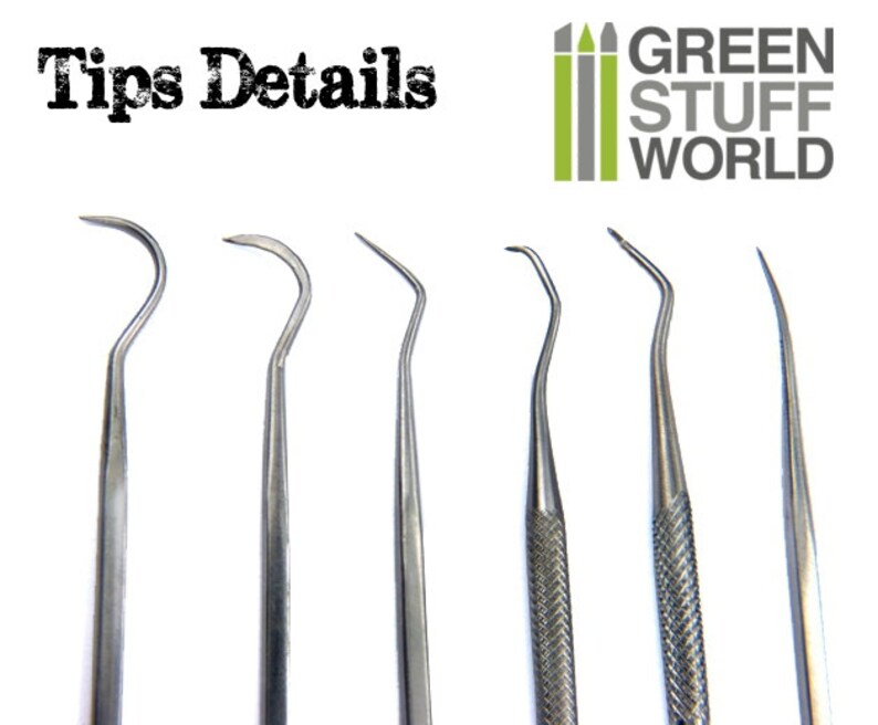 6x HOOK & PICK Sculpting Tools Dental Probe Scaler Green Etsy