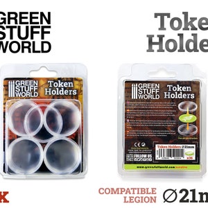 Protectores para Fichas 21mm -modelismo compatible con warhammer 40k peanas token juegos de mesa